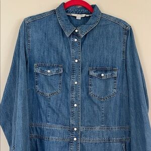 Boden 100% cotton Denim Button-Up Dress size 14L